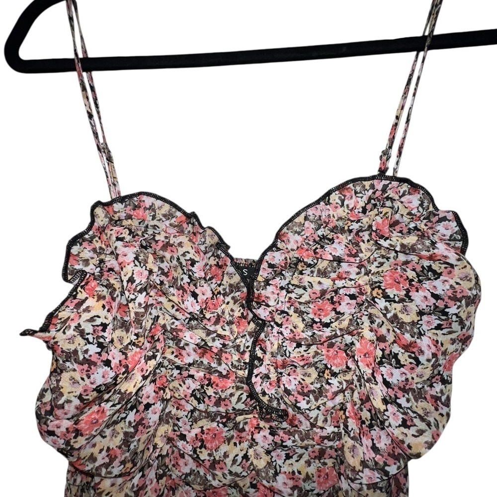 Iris Multicolor Floral Dress with Ruffles - Picture 7 of 8